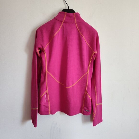 Ladies SZ S The North Face 1/2 Zip Pink Long-Sleeve Fleece Top - Picture 4 of 5